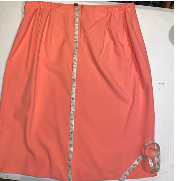 Emily 2PC Coral Polyester Skirt Suit Ruffles 16W - Picture 12 of 12